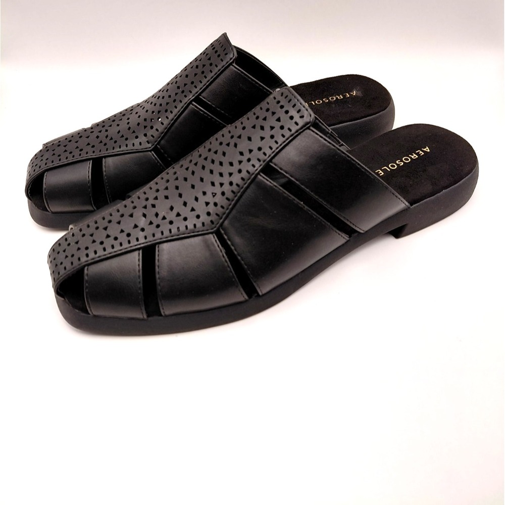 Aerosoles Black Slide Sandles Size 11